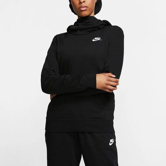 Nike Tops - Nike Sportswear Black Women's Funnel-Neck Hoodie Size XS